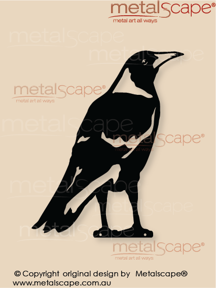 Australian Made Metal Garden Art Magpie 4 Watching