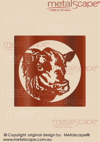 Countryscape - Metalscape - Metal Art - Farm-Angus Cattle Head Decorative Plaque