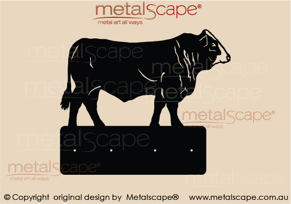 Countryscape - Metalscape - Metal Art - Farm-Simmental -  Plaque \ Coat Rack