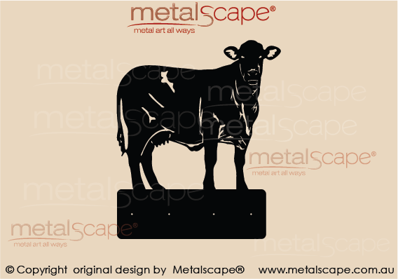 Countryscape - Metalscape - Metal Art - Farm-Santa Gertrudis Cow -  Plaque \ Coat Rack