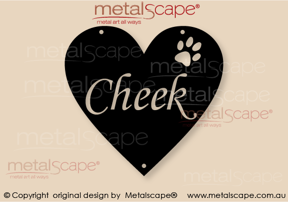 Metalscape - Metal Garden Art - Gardenscape -Pet Memorial Plaque Love Heart