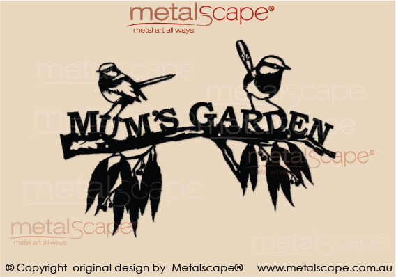 Metalscape - Metal Garden Art - Gardenscape -Branch and Wrens Mums Garden