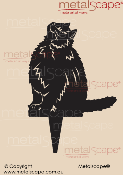 Metalscape - Metal Garden Art - Gardenscape -Cat Detailed on spike