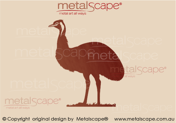 Metalscape - Metal Garden Art - Gardenscape -Small Emu on spike