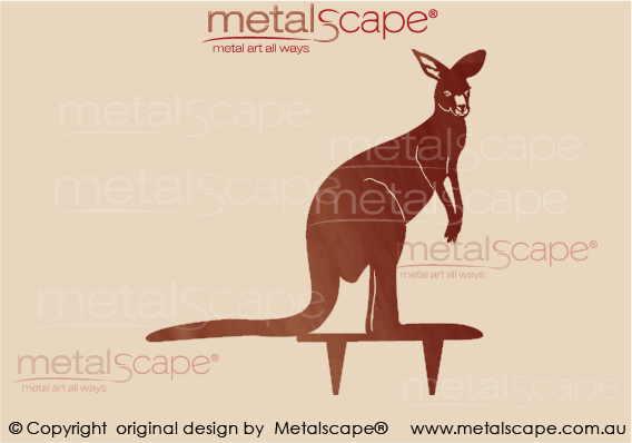Metalscape - Metal Garden Art - Gardenscape -Kangaroo on spike