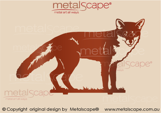 Metalscape - Metal Garden Art - Gardenscape -Fox image on spikes - Life Size
