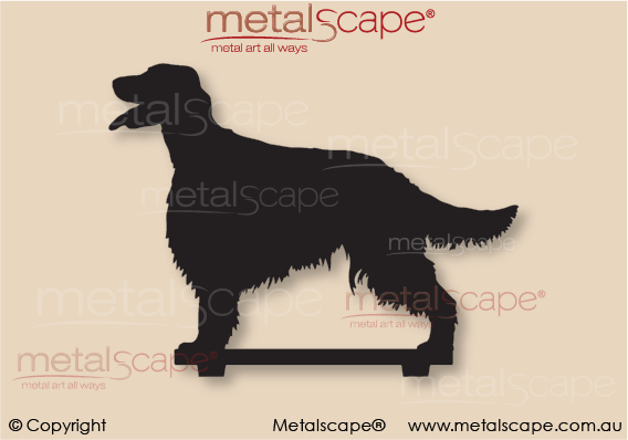 Metalscape - Metal Garden Art - Gardenscape -Irish Setter Dog Silhouette on spikes