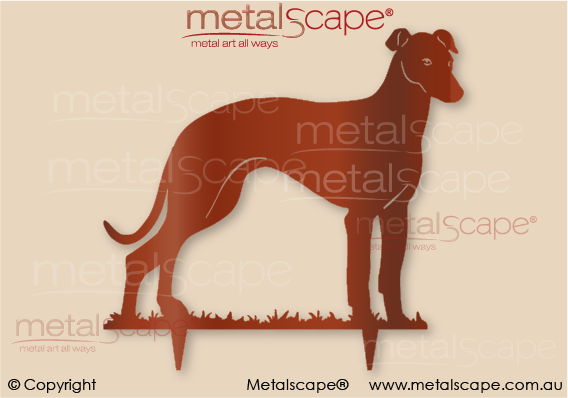 Metalscape - Metal Garden Art - Gardenscape -Greyhound on spikes - Life Size