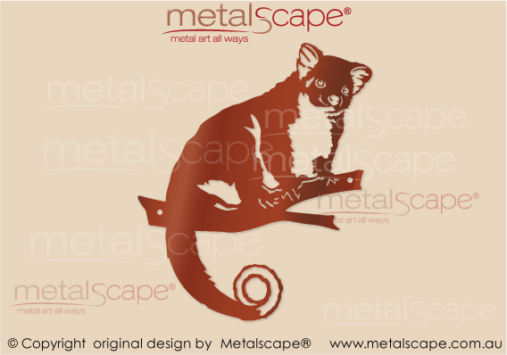 Metalscape - Metal Garden Art - Gardenscape -Ringtail Possum on Branch