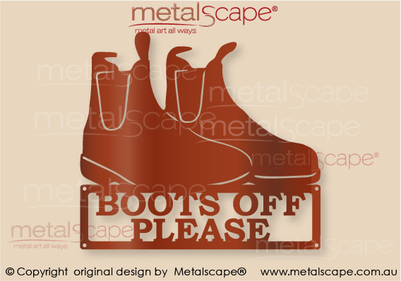 Countryscape - Metalscape - Metal Art - Farm-Boots off Please