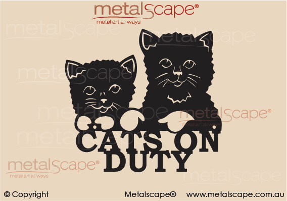 Metalscape - Metal Garden Art - Gardenscape -Cats on Duty