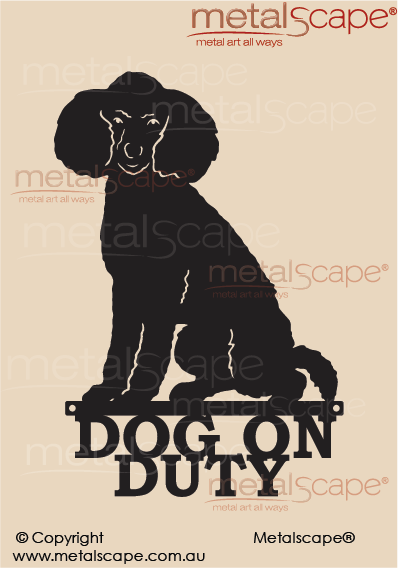 Metalscape - Metal Garden Art - Gardenscape -Dog on Duty Poodle