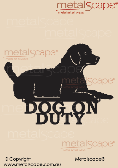 Metalscape - Metal Garden Art - Gardenscape -Dog on Duty Miniature Poodle