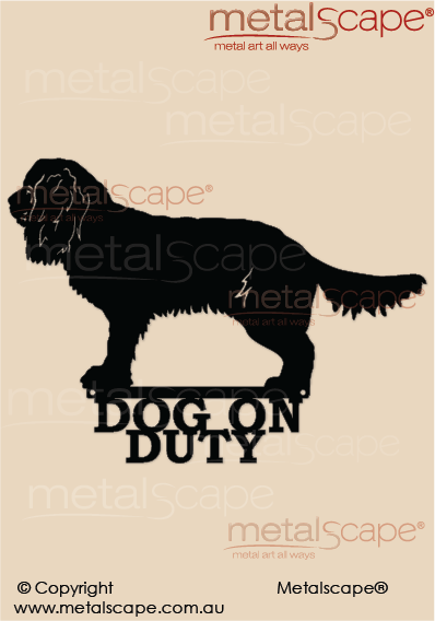 Metalscape - Metal Garden Art - Gardenscape -Dog on Duty Cavalier