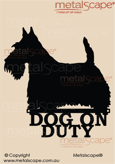 Metalscape - Metal Garden Art - Gardenscape -Dog on Duty Scottish Terrier - Black