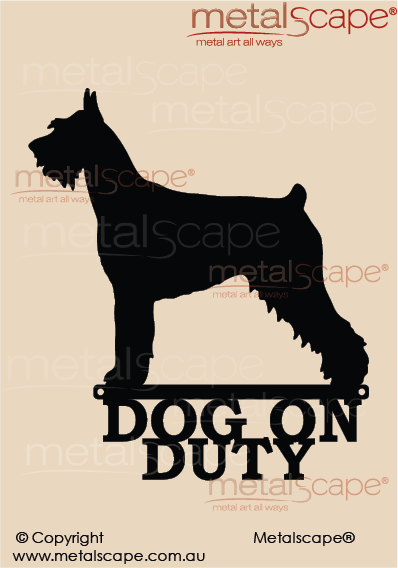 Metalscape - Metal Garden Art - Gardenscape -Dog on Duty Giant Schnauzer