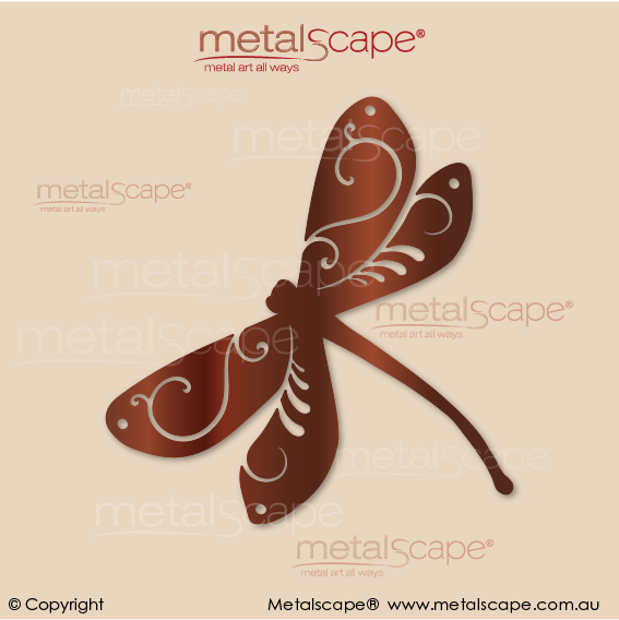 Metalscape - Gardenscape - Metal Garden Art-Dragonfly Solid Wings - Ornament