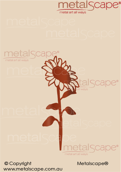 Metalscape - Metal Garden Art - Gardenscape -Sunflower 2 on spike - Small