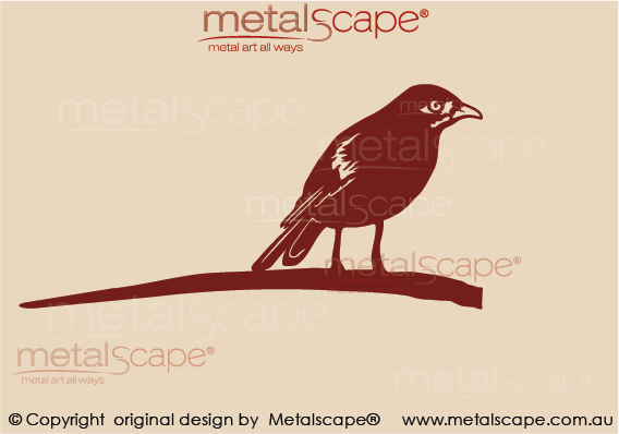 Metalscape - Metal Garden Art - Gardenscape -Bell Bird (Bell Minor) on tree mount spike