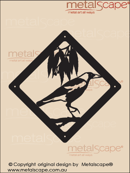 Metalscape - Metal Garden Art - Gardenscape -Wall Plaque - Magpie