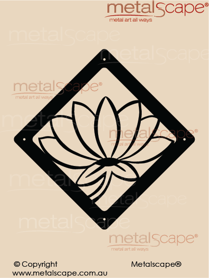 Metalscape - Metal Garden Art - Gardenscape -Wall Plaque - Lotus