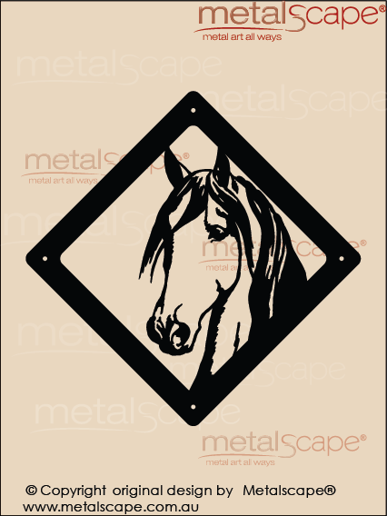 Metalscape - Metal Garden Art - Gardenscape -Wall Plaque - Horse Head