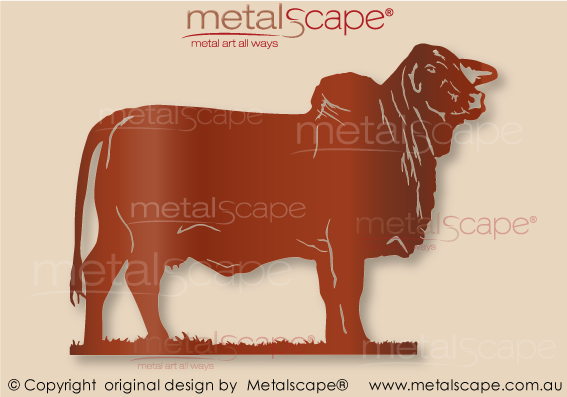 Countryscape - Metalscape - Metal Art - Farm-Brahman Cow - Large Size