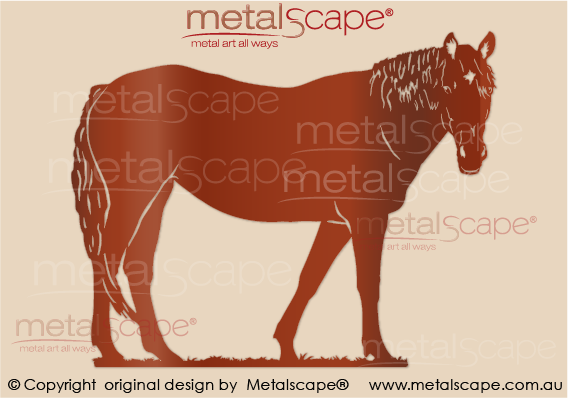 Countryscape - Metalscape - Metal Art - Farm-Horse  - Large Size