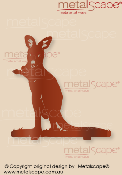 Countryscape - Metalscape - Metal Art - Farm-Life size Kangaroo Joey - 3mm Corten Steel