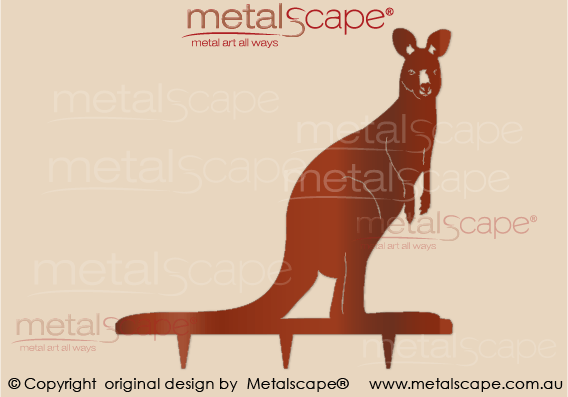 Countryscape - Metalscape - Metal Art - Farm-Wallaby - Life size - on spikes
