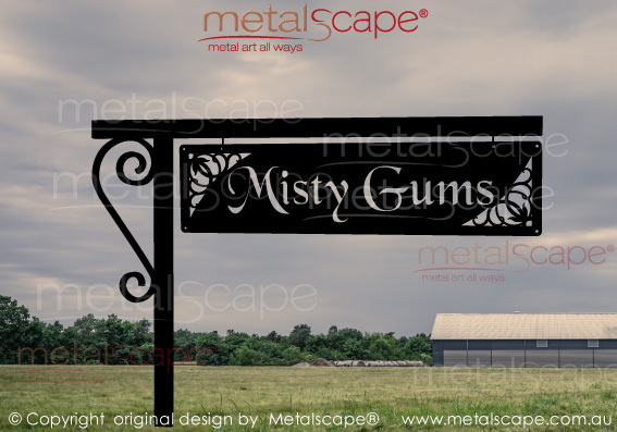 Metalscape - Farm Property Signs-Mounting Bracket for Medium Thin Signs