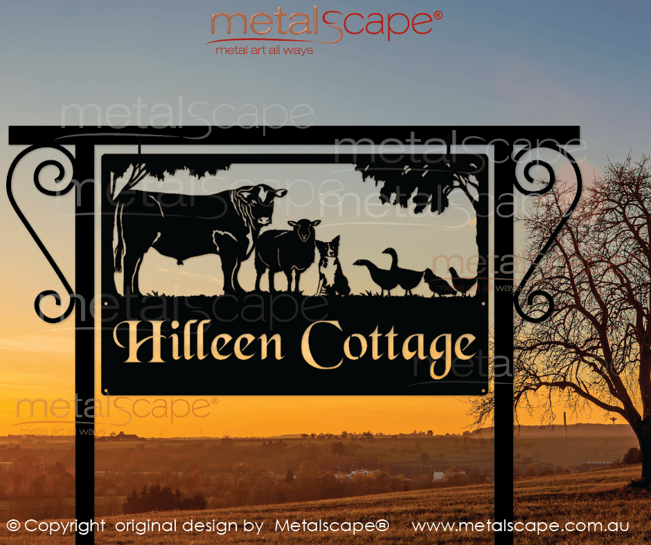 Metalscape - Farm Property Signs-Mounting Bracket for MEDIUM signs 