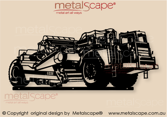 Countryscape - Metalscape - Metal Art - Farm-Caterpillar CAT Scraper 633E Image