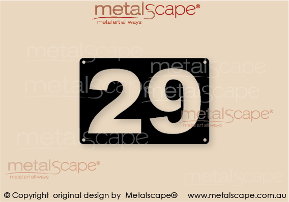 Metalscape - Metal Garden Art - Gardenscape -Cut Out Lettering Rectangle Plaque
