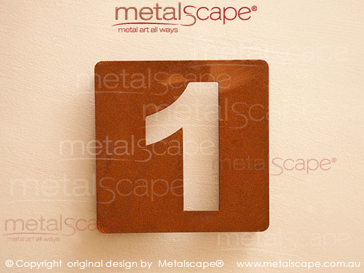 Metalscape - Metal Garden Art - Gardenscape -Cut out Number plaque  "8"
