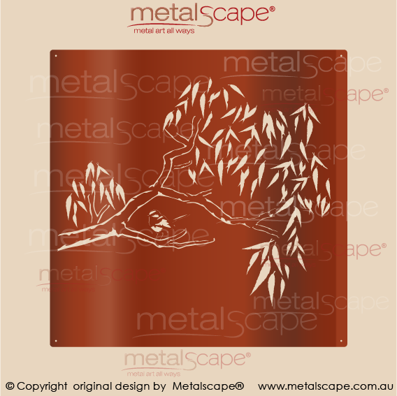Metalscape - Metal Garden Art - Gardenscape -Gum Tree Screen Panel 3 (Wren) - 3mm Corten Steel - Rust