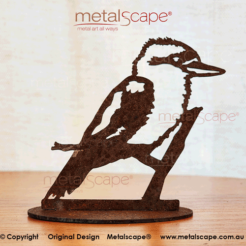 Metalscape - Gardenscape - Metal Garden Art-Kookaburra in Tree - Ornament on Stand