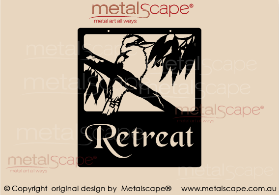 Metalscape - Farm Property Signs-Property Sign - Kookaburra on Branch