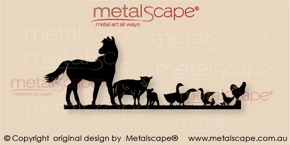 Countryscape - Metalscape - Metal Art - Farm-Rural Decorative Plaque - Horse, Sheep & Farm Animals
