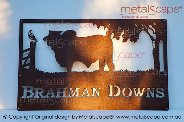 Metalscape - Farm Property Signs-Medium Property Sign - Brahman Bull