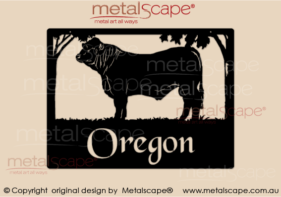 Metalscape - Farm Property Signs-Medium Property Sign - Charbray Bull