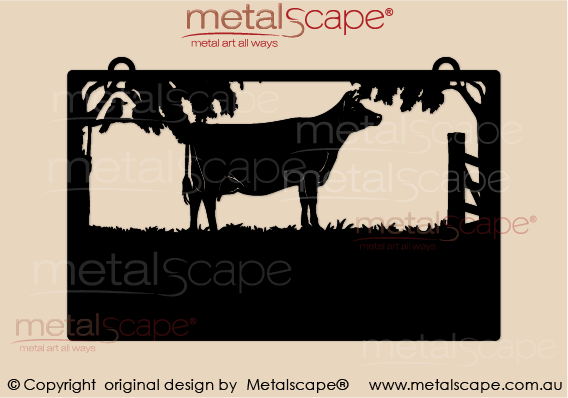 Metalscape - Farm Property Signs-Medium Property Sign -  Jersey Cow