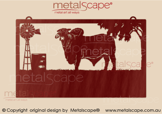 Metalscape - Farm Property Signs-Large Property Sign - Brahman Bull
