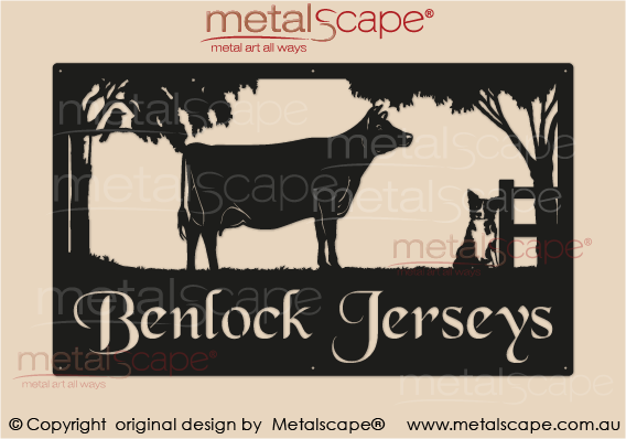 Metalscape - Farm Property Signs-Large Property Sign - Jersey Cow