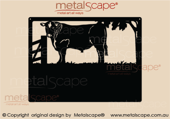 Metalscape - Farm Property Signs-Small Property Sign - Angus Bull