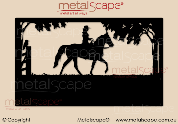 Metalscape - Farm Property Signs-Medium Property Sign -  Female Rider