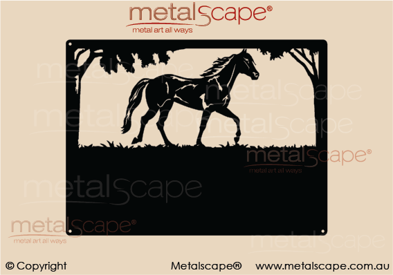 Metalscape - Farm Property Signs-Small Property Sign - Trotting Horse