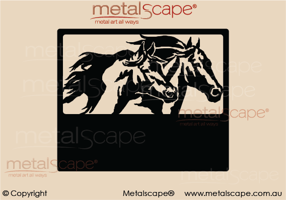 Metalscape - Farm Property Signs-Small Property Sign - 2 Horse Heads
