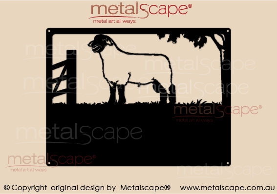 Metalscape - Farm Property Signs-Small Property Sign - Suffolk Sheep