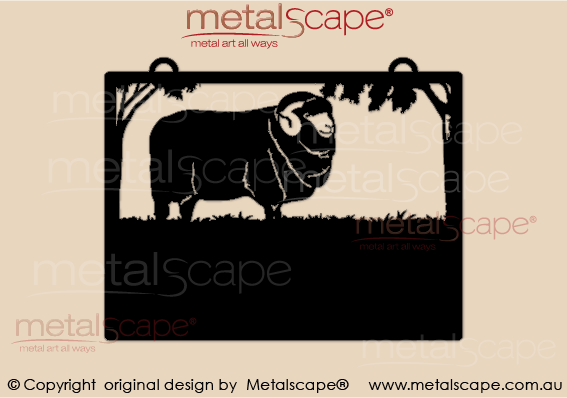 Metalscape - Farm Property Signs-Small Property Sign - Merino Ram